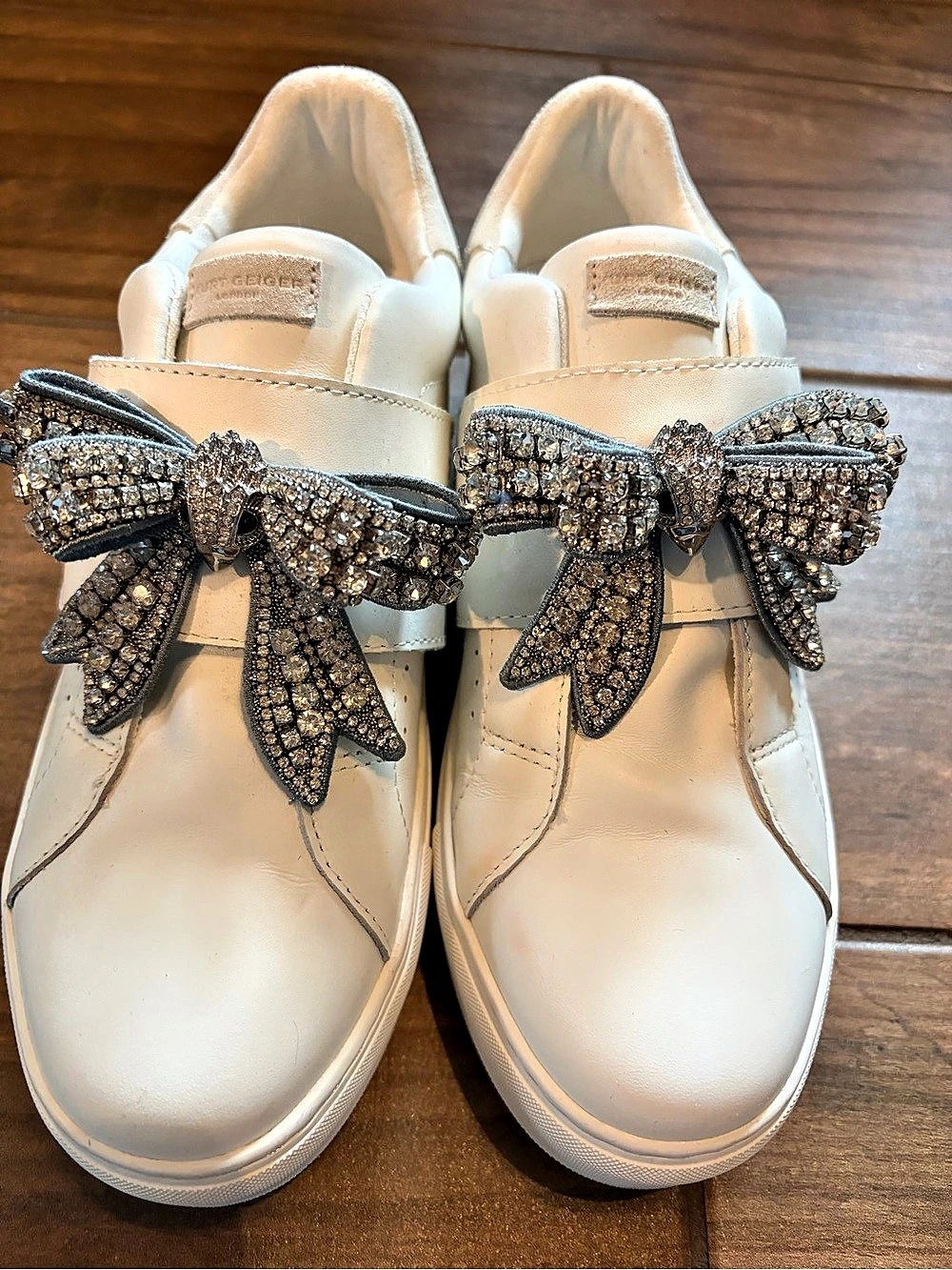 KURT GEIGER LONDON Laney Rhinestone Bow Sneakers White EU 41